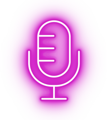 Neon pink mic icon